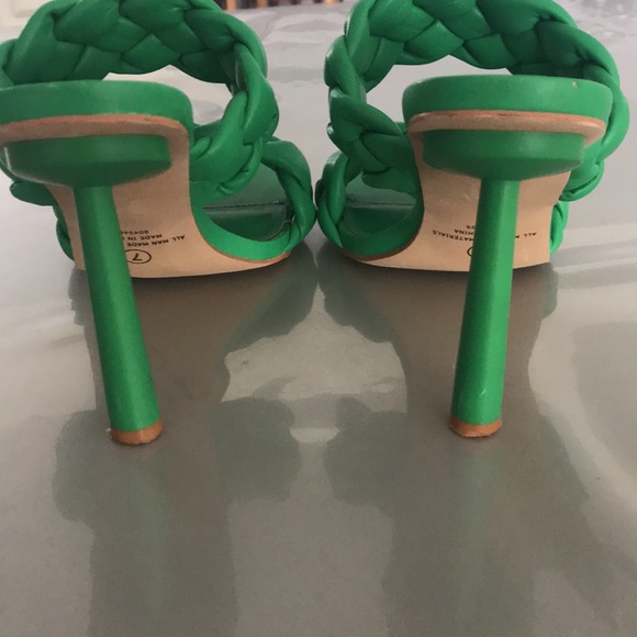 Liliana, Women Size 7 Green Rope Braided Heels - Picture 5 of 9